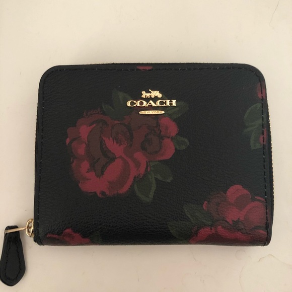 Coach Handbags - Coach Jumbo Floral Zip Wallet